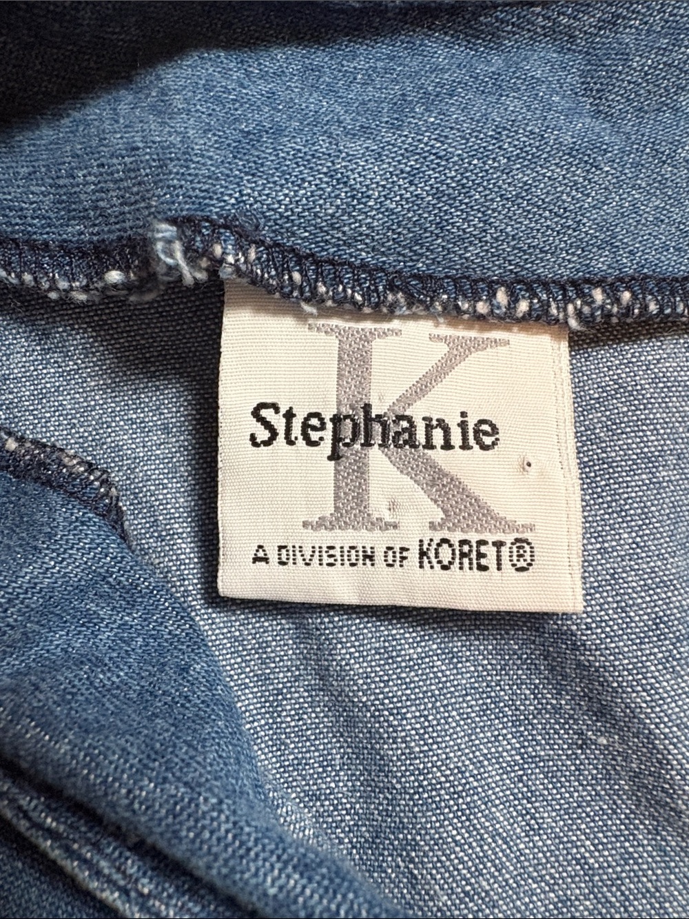 Y2K Stephanie K by Koret Dark Blue Denim Button-Front Midi Dress - Picture 2 of 15